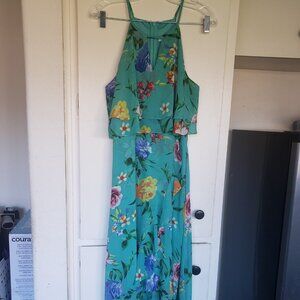 Kensie Green Flowered Dress Size 6